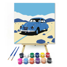 Számfestő.hu Kék ég alatt - gyerek számfestő készlet – 30×30 cm (Keret nélkül) kreatív és készségfejlesztő