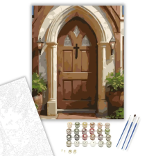 Számfestő.hu Keresztény Templomkapu - számfestő készlet – 50×60 cm (Keretre feszítve) kreatív és készségfejlesztő