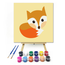 Számfestő.hu Kis Róka - gyerek számfestő készlet – 50×50 cm (Keret nélkül) kreatív és készségfejlesztő