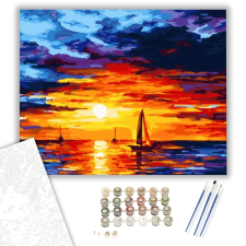 Számfestő.hu Kis Vitorláshajók - számfestő készlet – 40×50 cm (Keretre feszítve) kreatív és készségfejlesztő