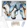 Számfestő.hu Kíváncsiskodó lovak - számfestő készlet – 40×50 cm (Keretre feszítve)