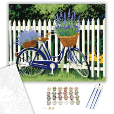 Számfestő.hu Levendulás Kerékpár Álom - számfestő készlet – 40×50 cm (Keretre feszítve) kreatív és készségfejlesztő