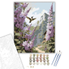 Számfestő.hu Lila Orgonák és Kolibri - számfestő készlet – 40×50 cm (Keretre feszítve)