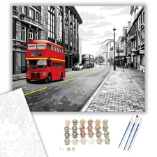 Számfestő.hu Londoni utca - számfestő készlet – 40×50 cm (Keretre feszítve) kreatív és készségfejlesztő