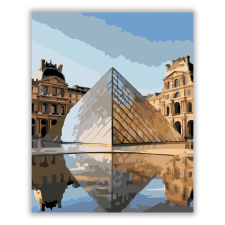 Számfestő.hu Louvre Múzeum és Üvegpiramis - számfestő készlet kreatív és készségfejlesztő