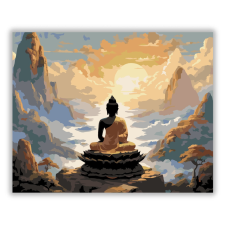 Számfestő.hu Meditáló Buddha Hegytetőn - számfestő készlet kreatív és készségfejlesztő
