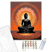 Számfestő.hu Meditáló Buddha Mandalával - számfestő készlet – 60×70 cm (Keret nélkül) kreatív és készségfejlesztő