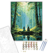 Számfestő.hu Meditáló Nők Erdőtisztáson - számfestő készlet – 40×50 cm (Keretre feszítve) kreatív és készségfejlesztő