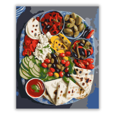 Számfestő.hu Mediterrán Tál Grillezett Zöldségekkel - számfestő készlet kreatív és készségfejlesztő