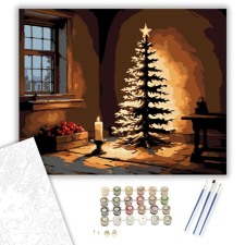 Számfestő.hu Meghitt Téli Ünnep - számfestő készlet – 40×50 cm (Keretre feszítve) kreatív és készségfejlesztő