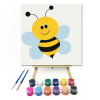 Számfestő.hu Méhecske - gyerek számfestő készlet – 20×20 cm (Keretre feszítve)
