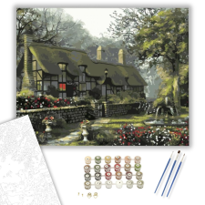 Számfestő.hu Mesés ház - számfestő készlet – 40×50 cm (Keretre feszítve) kreatív és készségfejlesztő