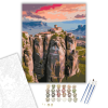 Számfestő.hu Meteora Kolostorai Naplementében - számfestő készlet – 40×50 cm (Keretre feszítve)