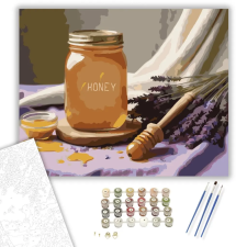 Számfestő.hu Mézes Üveg és Levendula - számfestő készlet – 60×70 cm (Keret nélkül) kreatív és készségfejlesztő