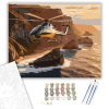 Számfestő.hu Modern Helikopter a Naplemente Felett - számfestő készlet – 40×50 cm (Keretre feszítve)