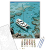 Számfestő.hu Modern Katamarán a Korallzátony Mellé Szegezve - számfestő készlet – 40×50 cm (Keretre feszítve)