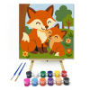 Számfestő.hu Mosolygós Rókacsalád a Ligetben - gyerek számfestő készlet