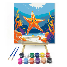 Számfestő.hu Napfény az óceánban - gyerek számfestő készlet – 40×40 cm (Keretre feszítve) kreatív és készségfejlesztő