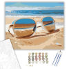 Számfestő.hu Napfényes Strand Napszemüveggel - számfestő készlet – 40×50 cm (Keretre feszítve)