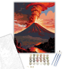 Számfestő.hu Napkelte egy Kitörő Vulkán Fölött - számfestő készlet – 40×50 cm (Keretre feszítve)