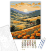 Számfestő.hu Naplemente a Búzamezős Völgy Felett - számfestő készlet – 40×50 cm (Keretre feszítve)