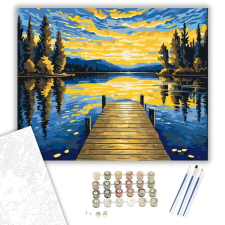 Számfestő.hu Naplemente Tükröződése - számfestő készlet – 50×60 cm (Keretre feszítve) kreatív és készségfejlesztő