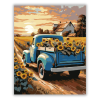 Számfestő.hu Napraforgókkal Teli Vintage Teherautó - számfestő készlet