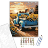Számfestő.hu Napraforgókkal Teli Vintage Teherautó - számfestő készlet – 40×50 cm (Keretre feszítve)