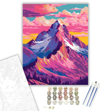 Számfestő.hu Neon Színű Hegység - számfestő készlet – 60×70 cm (Keretre feszítve) kreatív és készségfejlesztő