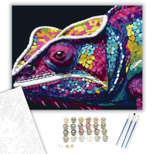 Számfestő.hu Neon Színű Kaméleon - számfestő készlet – 40×50 cm (Keretre feszítve) kreatív és készségfejlesztő