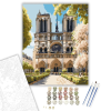 Számfestő.hu Notre-Dame Katedrális Tavaszi Virágzásban - számfestő készlet – 40×50 cm (Keretre feszítve)