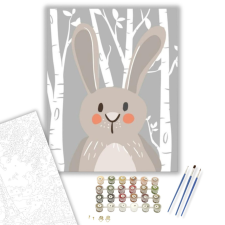 Számfestő.hu Nyuszi a fák között - számfestő készlet – 40×50 cm (Keretre feszítve) kreatív és készségfejlesztő