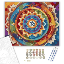 Számfestő.hu Om Szimbólum Mandala - számfestő készlet – 50×60 cm (Keret nélkül) kreatív és készségfejlesztő