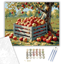 Számfestő.hu Őszi Almáskert - számfestő készlet – 40×50 cm (Keretre feszítve) kreatív és készségfejlesztő