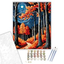 Számfestő.hu Őszi Erdő Fényei - számfestő készlet – 40×50 cm (Keretre feszítve) kreatív és készségfejlesztő