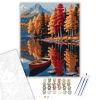 Számfestő.hu Őszi Fák és Hegyi Tó - számfestő készlet – 40×50 cm (Keretre feszítve)