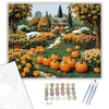 Számfestő.hu Őszi kert tökökkel - számfestő készlet – 40×50 cm (Keretre feszítve)