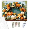 Számfestő.hu Őszi koszorú és tök kompozíció - számfestő készlet – 50×60 cm (Keretre feszítve)