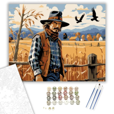 Számfestő.hu Őszi Madárijesztő és Varjak - számfestő készlet – 60×70 cm (Keretre feszítve) kreatív és készségfejlesztő