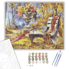 Számfestő.hu Őszi Pad - számfestő készlet – 40×50 cm (Keretre feszítve) kreatív és készségfejlesztő