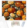 Számfestő.hu Őszi tökök és krizantémok - számfestő készlet – 40×50 cm (Keretre feszítve)