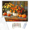 Számfestő.hu Őszi virágcsendélet tökökkel - számfestő készlet – 40×50 cm (Keretre feszítve)