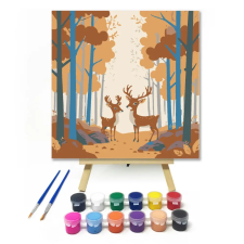 Számfestő.hu Őzikék - gyerek számfestő készlet – 50×50 cm (Keretre feszítve) kreatív és készségfejlesztő