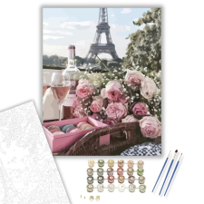 Számfestő.hu Párizsban jártam - számfestő készlet – 40×50 cm (Keretre feszítve) kreatív és készségfejlesztő
