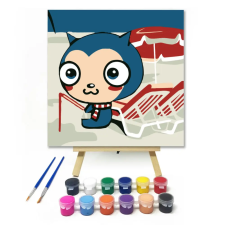 Számfestő.hu Pecázás - gyerek számfestő készlet – 40×40 cm (Keretre feszítve) kreatív és készségfejlesztő