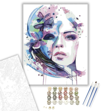 Számfestő.hu Pillangó arc - számfestő készlet – 40×50 cm (Keretre feszítve) kreatív és készségfejlesztő