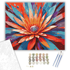 Számfestő.hu Pszichedelikus Szirmok Kitörése - számfestő készlet – 40×50 cm (Keretre feszítve) kreatív és készségfejlesztő