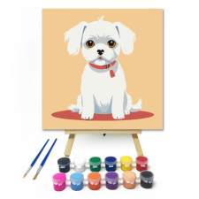 Számfestő.hu Puha bunda - gyerek számfestő készlet – 20×20 cm (Keretre feszítve) kreatív és készségfejlesztő