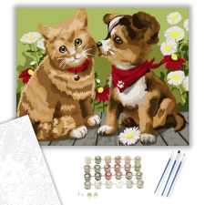 Számfestő.hu Puszi - számfestő készlet – 40×50 cm (Keretre feszítve) kreatív és készségfejlesztő