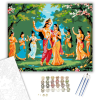 Számfestő.hu Radha és Krishna Raas Leela - számfestő készlet – 40×50 cm (Keretre feszítve)